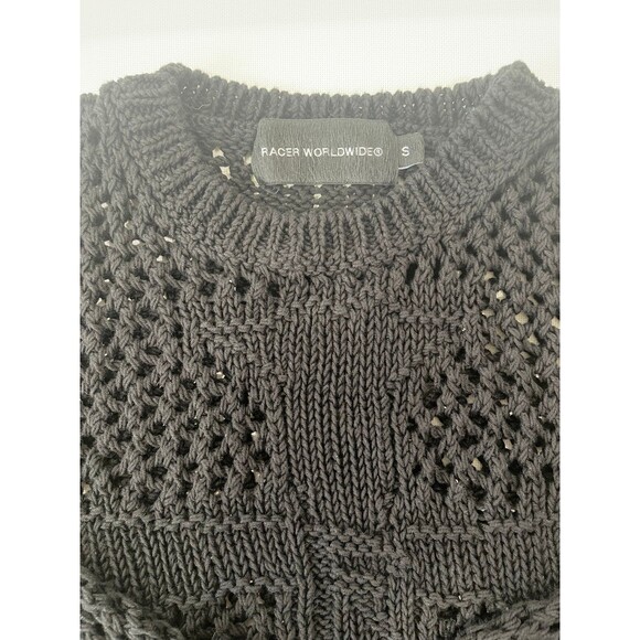 Racer Worldwide Safety Pin Cross Sweater Size S Black - Picture 5 of 7